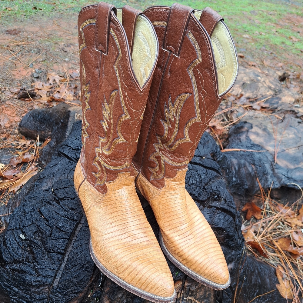 Justin's Lizard Leather Men's Boots, size 10.5